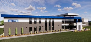 Architectural rendering of a corporate headquarters building