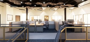Rendering of Sioux Honey second floor coming from the stairs