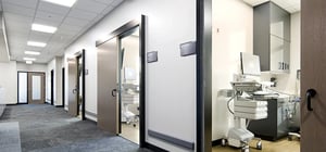 Loring hospital hallway with infusion rooms