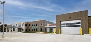 Loring hospital exterior ambulance garage