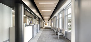 Loring hospital clinic waiting room with modern design