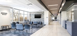 Loring hospital waiting area with seating