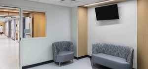 Modern guest waiting room pediatric hospital wing