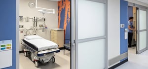 Modern pediatric ER wing with patient room