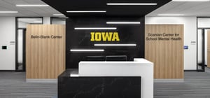 University of Iowa Blank Honors Center entrance reception desk